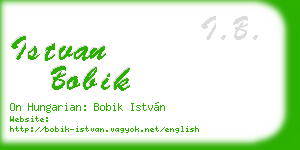 istvan bobik business card