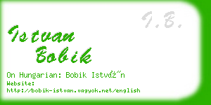 istvan bobik business card